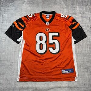 Cincinnati Bengals Jersey Mens XL Orange Chad Johnson #85 Reebok On Field NFL
